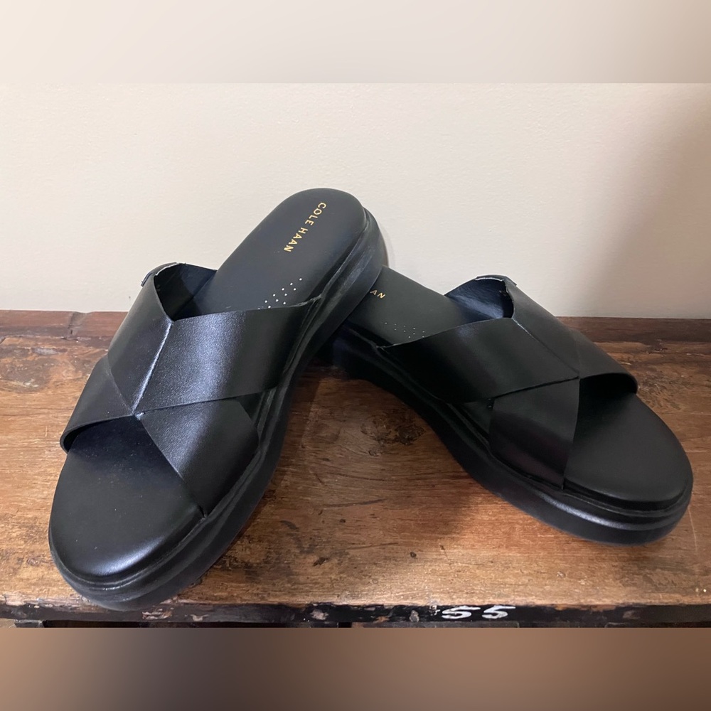 Cole Haan Black Minimalist Sandals